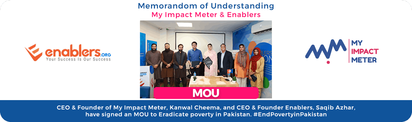 Enablers MoU on #EndPovertyinPakistan