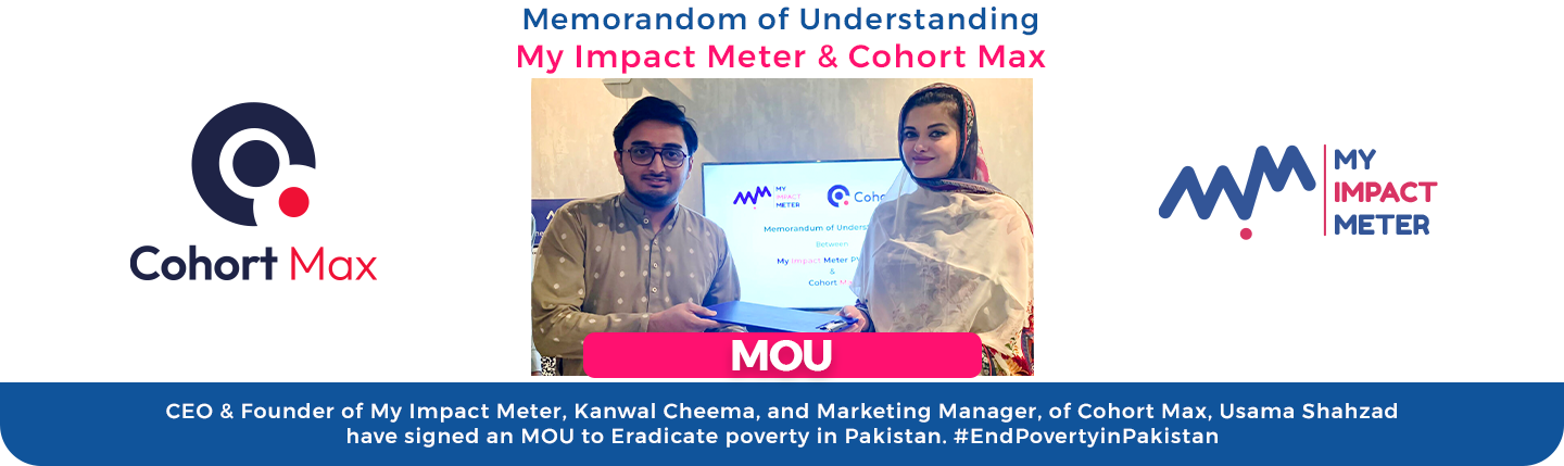 Cohortmax MoU on #EndPovertyinPakistan